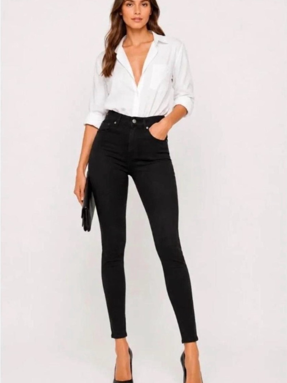 Good American Good Legs High-Rise Black Skinny Jeans